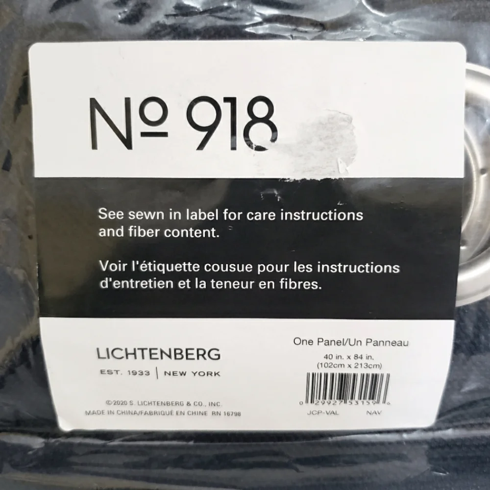 NEW Set Of 2 No. 918 Sora Navy Blue Grommet Light Filtering Curtains 40